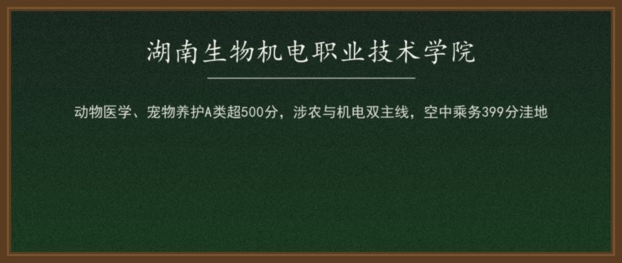 湖南生物机电职业技术学院2026单招录取分数线（A/B类分专业组）及2027报考参考配图